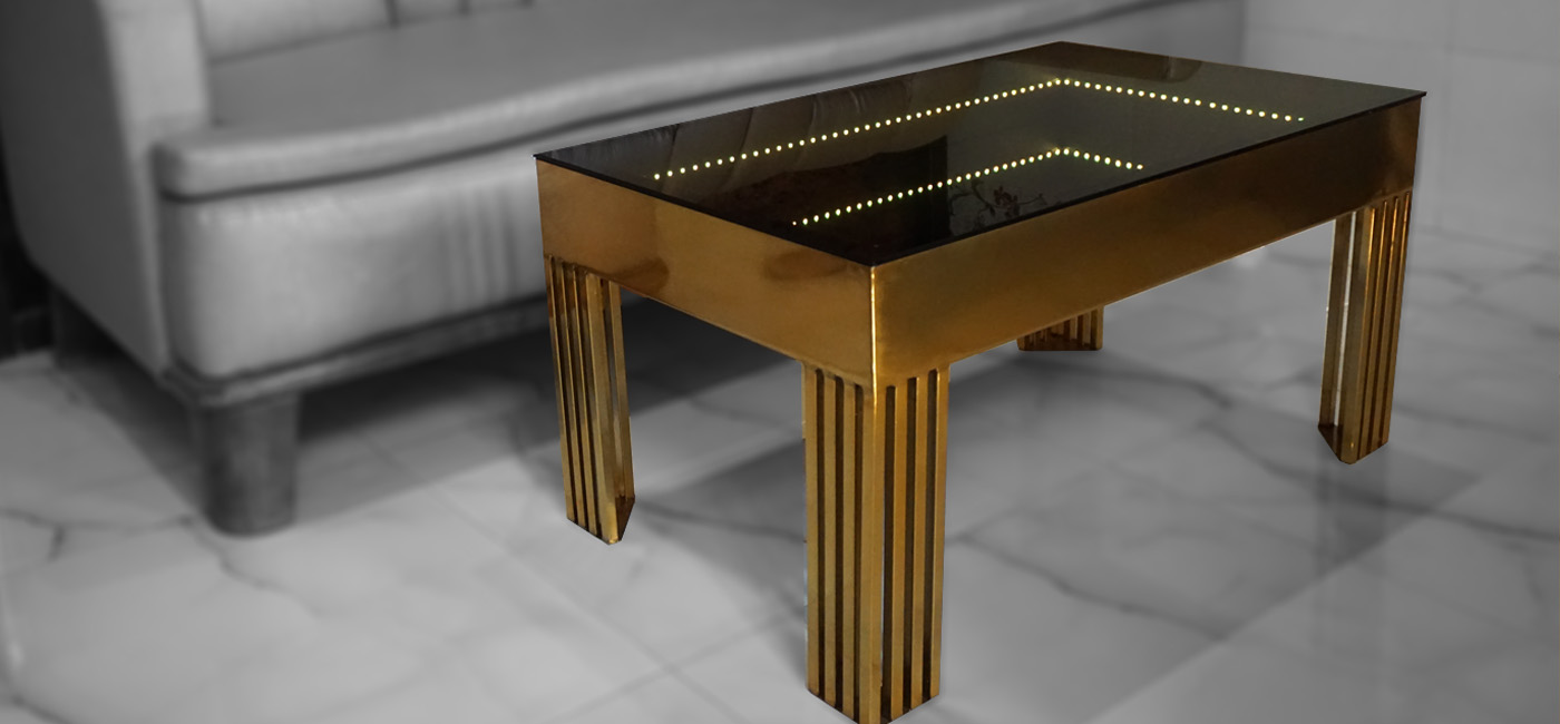 Buy Infy Sceptre II Gold Center Table Coffee Table For Home & Office by