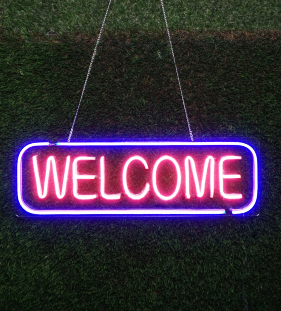 Buy Led Neon Sign Board for Gym Bodybuilding Fitness Center Blue Glow