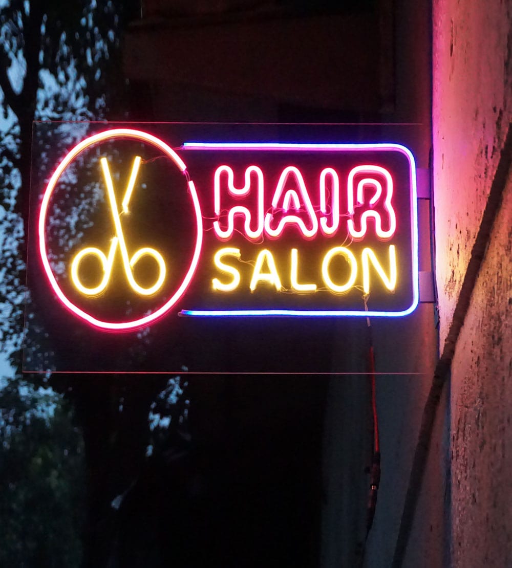 Buy Led Neon Sign Board for Hair Cutting Salon Glow Sign at Lowest Price in  India | Nevon Express