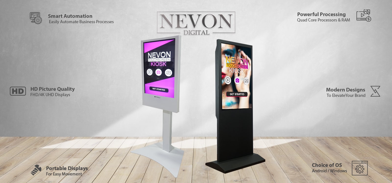 nevon touch kiosk features banner-min